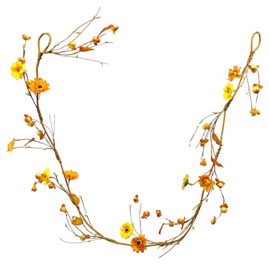 5ft. Yellow Daisy & Pips Coiled Garland by Ashland®